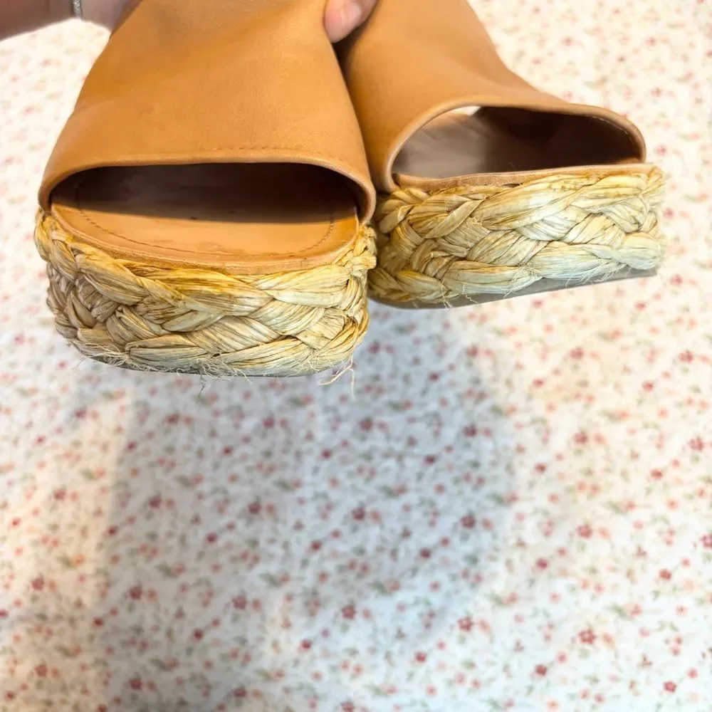 Dolce Vita Raffia Bottom Slide Sandals - Pablos